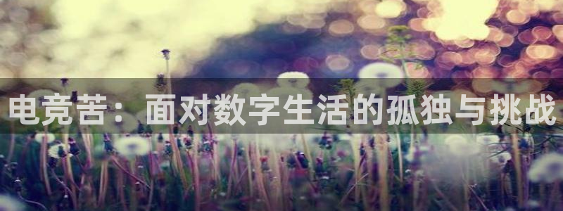 ky电竞馆：电竞苦：面对数字生活的孤独与挑战