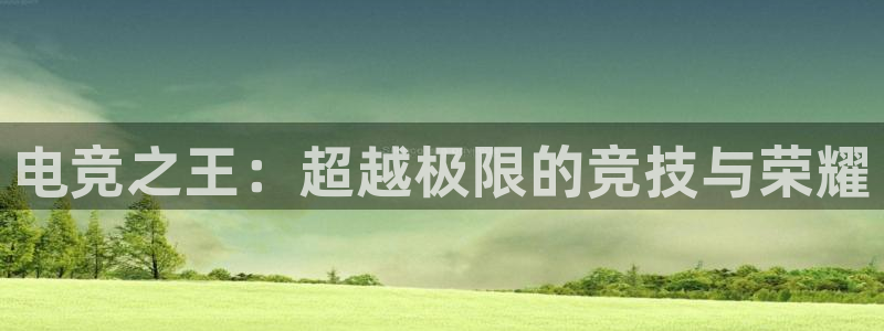ky电竞馆：电竞之王：超越极限的竞技与荣耀